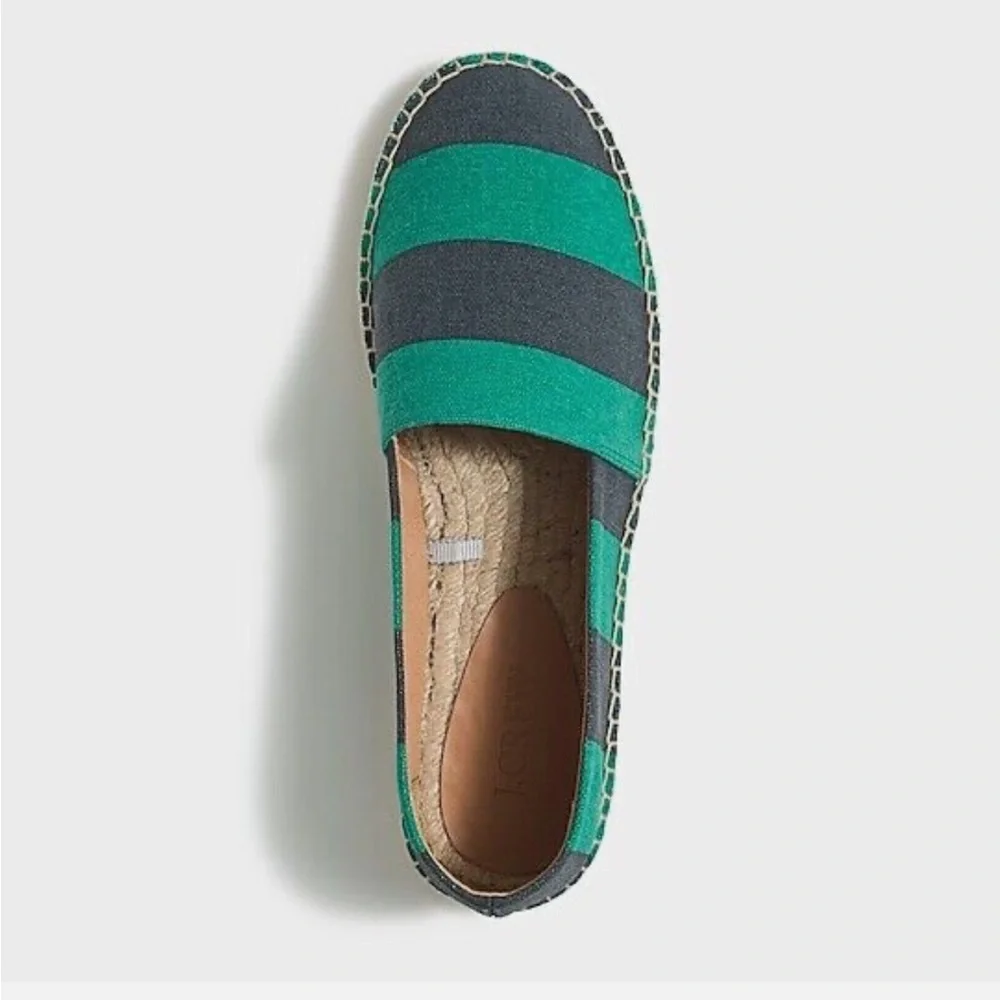 New J. Crew canvas striped espadrille flats - Picture 3 of 5